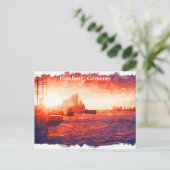 Farbenfroh Hamburg Hamburg Port City Postkarte (Stehend Vorderseite)