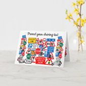 Farbenfroh hat Ihre Fahrprüfung bestanden Karte (Gelbe Blume)