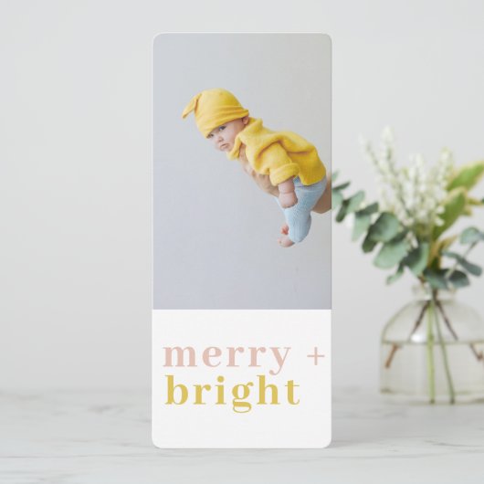 Farbenfroh + hell mit Foto | Happy Holiday (Stehend Vorderseite)