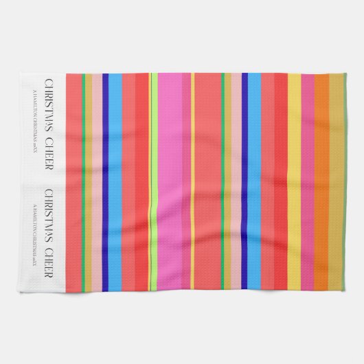 Farbenfroh hell Moderne Weihnachtsküche Handtuch (Horizontal)