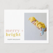 Farbenfroh + helles Foto | Happy Holidays Postkarte (Vorderseite)