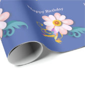 Farbenfroh Humming Bird editierbar Geschenkpapier (Rolleneckpunkt)