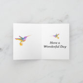 Farbenfroh Humming Bird editierbar Karte (Innenseite)