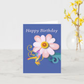 Farbenfroh Humming Bird editierbar Karte (Gelbe Blume)