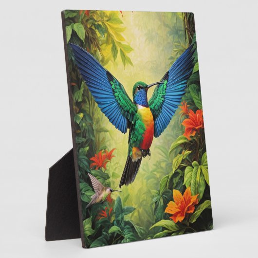 Farbenfroh Hummingbird Fotoplatte (Seite)