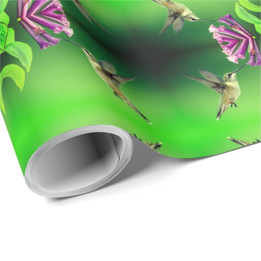 Farbenfroh Hummingbird Geschenkpapier (Rolleneckpunkt)