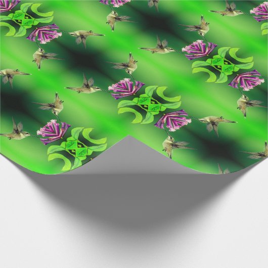 Farbenfroh Hummingbird Geschenkpapier (Ecke)