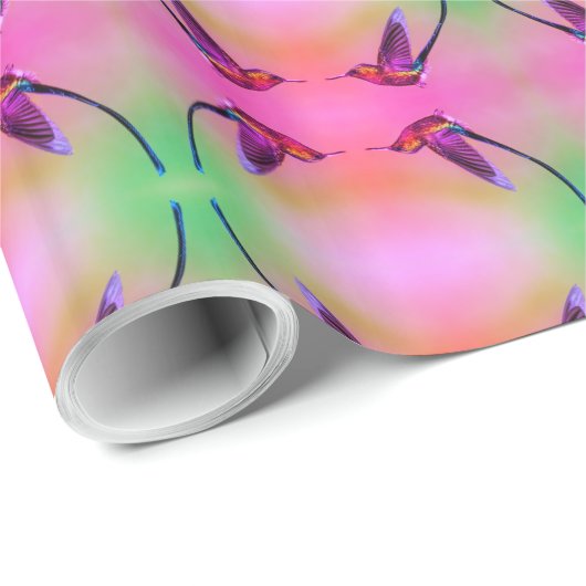 Farbenfroh Hummingbird Geschenkpapier (Rolleneckpunkt)