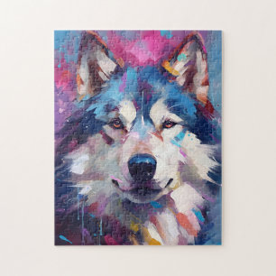 farbenfroh Husky Puzzle