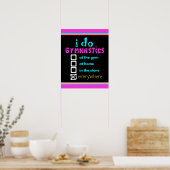 Farbenfroh - ich mache Gymnastik überall Poster (Küche)