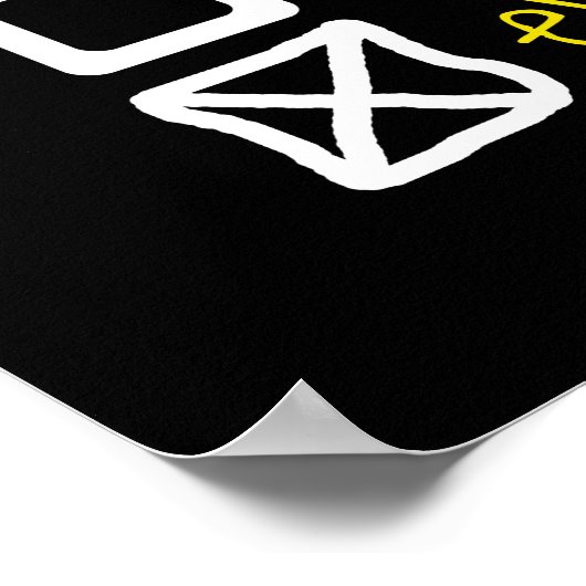 Farbenfroh - ich mache Gymnastik überall Poster (Ecke)