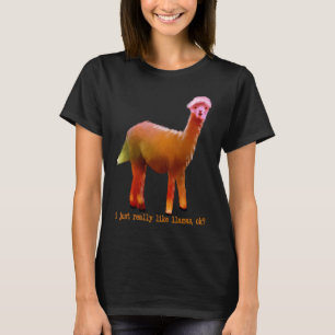 Farbenfroh, ich mag Lamas OK Funny Animal T-Shirt