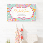 Farbenfroh Illustriert Bohemisch Paisley Henna Banner (Insitu)