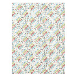 Farbenfroh ist die Saison zu fröhlichem Text Tischdecke