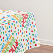 Farbenfroh ist die Saison zu fröhlichem Text Tischdecke (Beispiel)