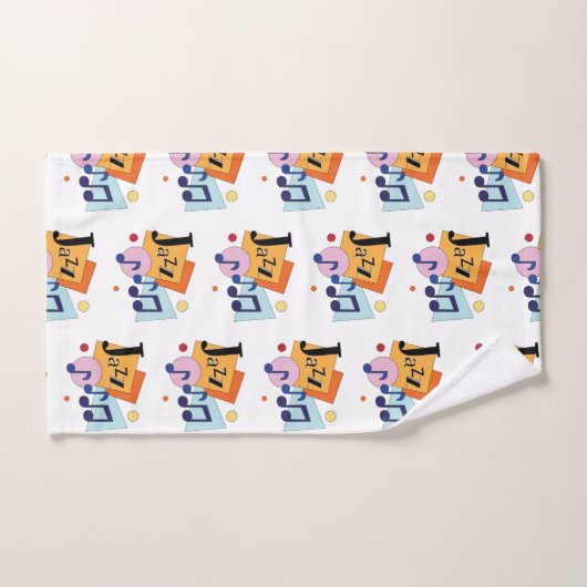 Farbenfroh Jazz Modernes Art Design Badhandtuch Set (Handtuch)