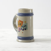 Farbenfroh Jazz Modernes Art Design Bierglas (Vorderseite Links)