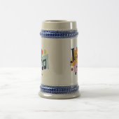 Farbenfroh Jazz Modernes Art Design Bierglas (Mittel)