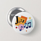 Farbenfroh Jazz Modernes Art Design Button (Vorne & Hinten)
