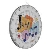 Farbenfroh Jazz Modernes Art Design Dartscheibe (Vorderseite Links)
