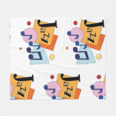 Farbenfroh Jazz Modernes Art Design Fleecedecke (Vorderseite (Horizontal))