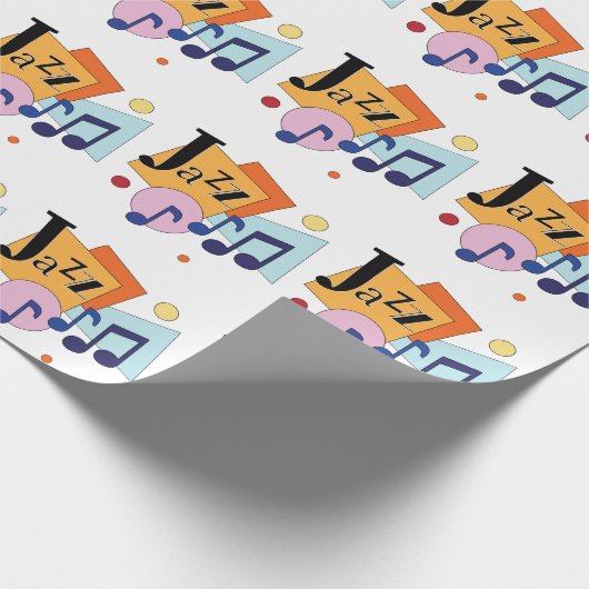 Farbenfroh Jazz Modernes Art Design Geschenkpapier (Ecke)