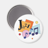 Farbenfroh Jazz Modernes Art Design Magnet (Vorderseite/Rückseite)
