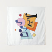 Farbenfroh Jazz Modernes Art Design Wandteppich (Vorderseite (Horizontal))