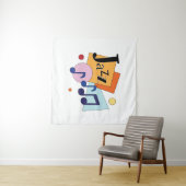 Farbenfroh Jazz Modernes Art Design Wandteppich (Beispiel (Horizontal))
