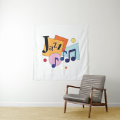 Farbenfroh Jazz Modernes Art Design Wandteppich (Beispiel)