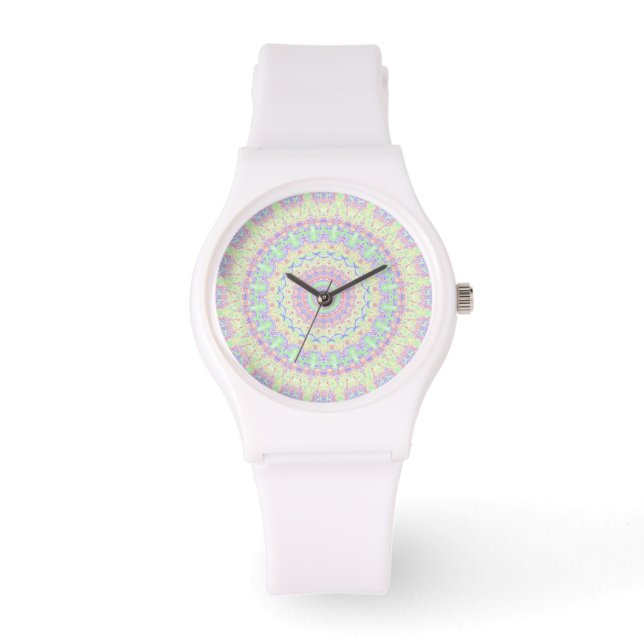 Farbenfroh Kaleidoskop Armbanduhr (Vorderseite)
