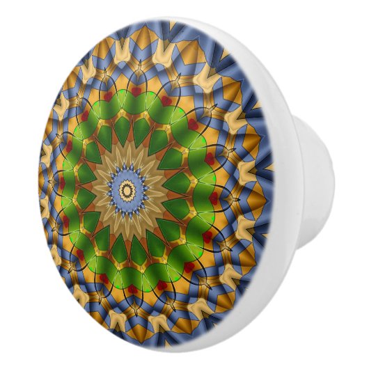 Farbenfroh Kaleidoskop Keramikknauf (Rechts)