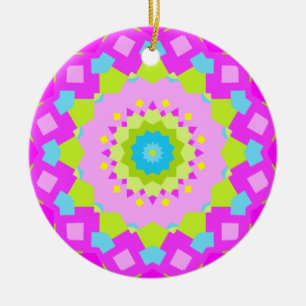 Farbenfroh Kaleidoskop Keramikornament