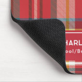 Farbenfroh Kariert Classic Personalisiert Red Mousepad (Ecke)