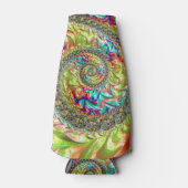 Farbenfroh, kräftig und dynamisch Groovy Trippy Fr Flaschenkühler (Vorderseite)