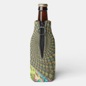 Farbenfroh, kräftig und dynamisch Groovy Trippy Fr Flaschenkühler (Flasche Rückseite)