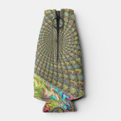 Farbenfroh, kräftig und dynamisch Groovy Trippy Fr Flaschenkühler (Rückseite)