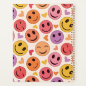 Farbenfroh Lächeln Glückliche Gesichter mit Herzen Planer (Rückseite)