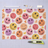 Farbenfroh Lächeln Glückliche Gesichter mit Herzen Seidenpapier (Handwerk)