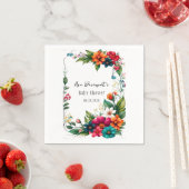 Farbenfroh lebendes Florals Baby in Blütendusche Serviette (Beispiel)