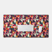 Farbenfroh lebendig Retro-Inspirierte geometrische Schreibtischunterlage (Tastatur & Maus)