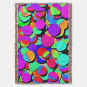 Farbenfroh lebendiges Retro-Revival-Muster Decke (Vorderseite Vertikal)