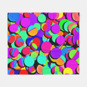 Farbenfroh lebendiges Retro-Revival-Muster Fleecedecke (Vorderseite (Horizontal))