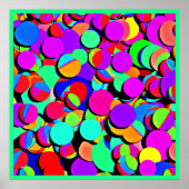 Farbenfroh lebendiges Retro-Revival-Muster Poster (Vorne)