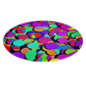 Farbenfroh lebendiges Retro-Revival-Muster Schneidebrett (Ecke)