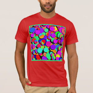 Farbenfroh lebendiges Retro-Revival-Muster T-Shirt