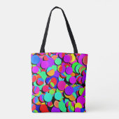 Farbenfroh lebendiges Retro-Revival-Muster Tasche (Rückseite)