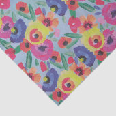 Farbenfroh, lebhaft Wasserfarbe Floral botanisch Seidenpapier (Ausschnitt)