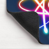 Farbenfroh leuchtendes Atom - dunkelblau Mousepad (Ecke)