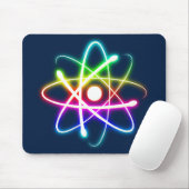 Farbenfroh leuchtendes Atom - dunkelblau Mousepad (Mit Mouse)